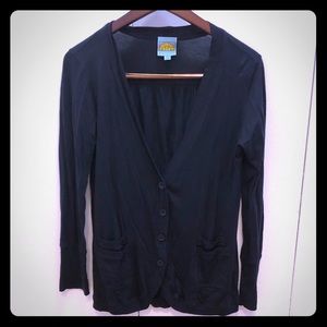 C&C California Black Button-Down Sweater